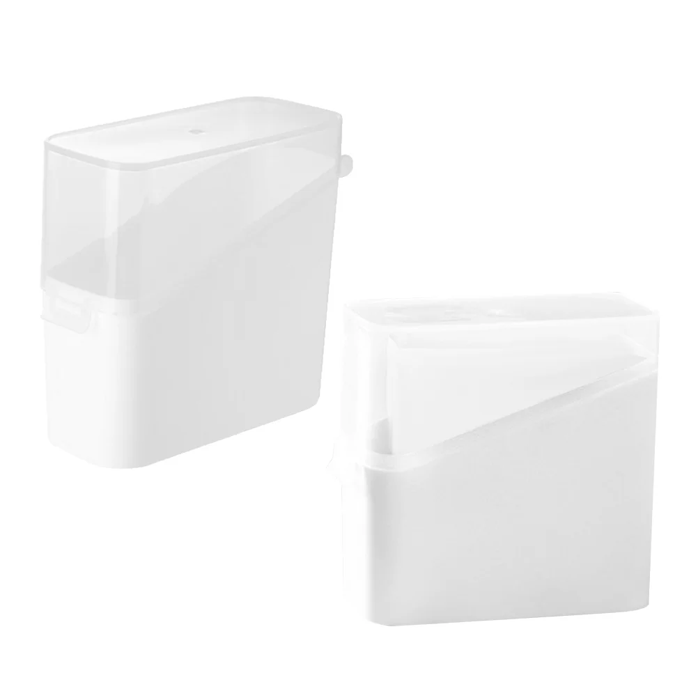 2 Pcs Cheese Storage Box It Bacon Container Fridge Containers Butter Holders Plastic Practical Boxes Lid Design Cases