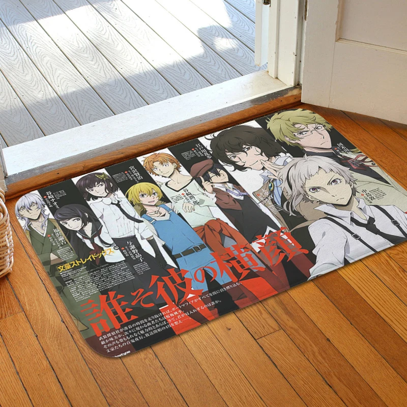 Balcony Corridor Carpet Anime Bungo Stray Dogs Kitchen Porch Foot Mat Non-slip Living Room Rug Slip-resistant Floor Mats Home