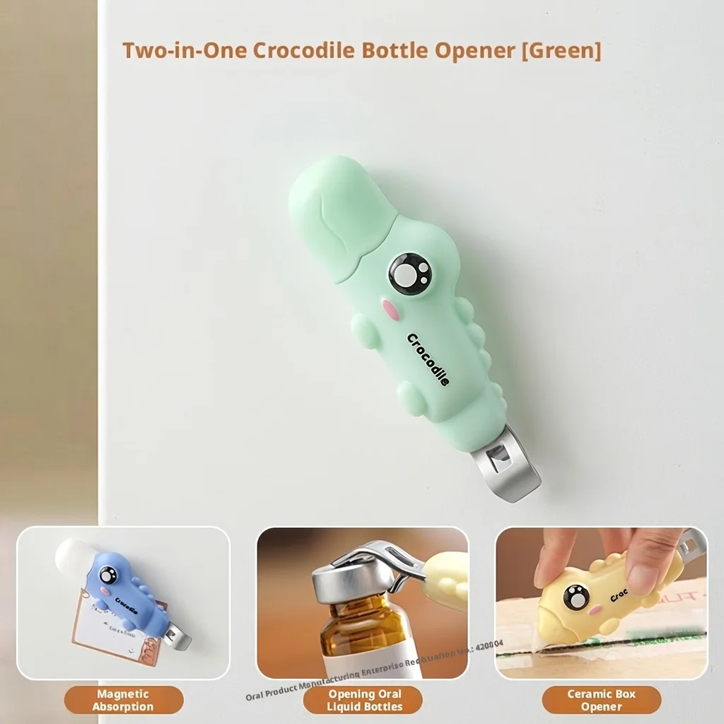 Sacacorchos Magnético 2 en 1 con Abrebotellas y Cuchilla de Cerámica, Apto para Botellas de Líquido Oral, Vino, Cerveza, Multiusos