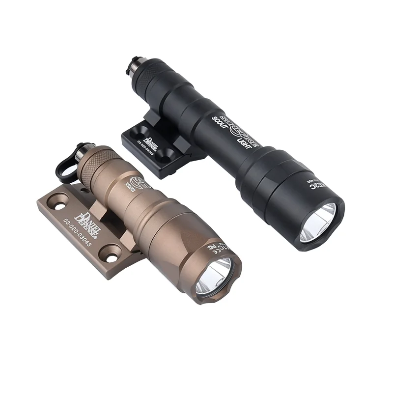 Tactical Surefir SF M300 M600 Flashlight White LED Hunting Airsoft Scout Light Metal Offset Base Fit Mlok Keymod Rail Accessorie