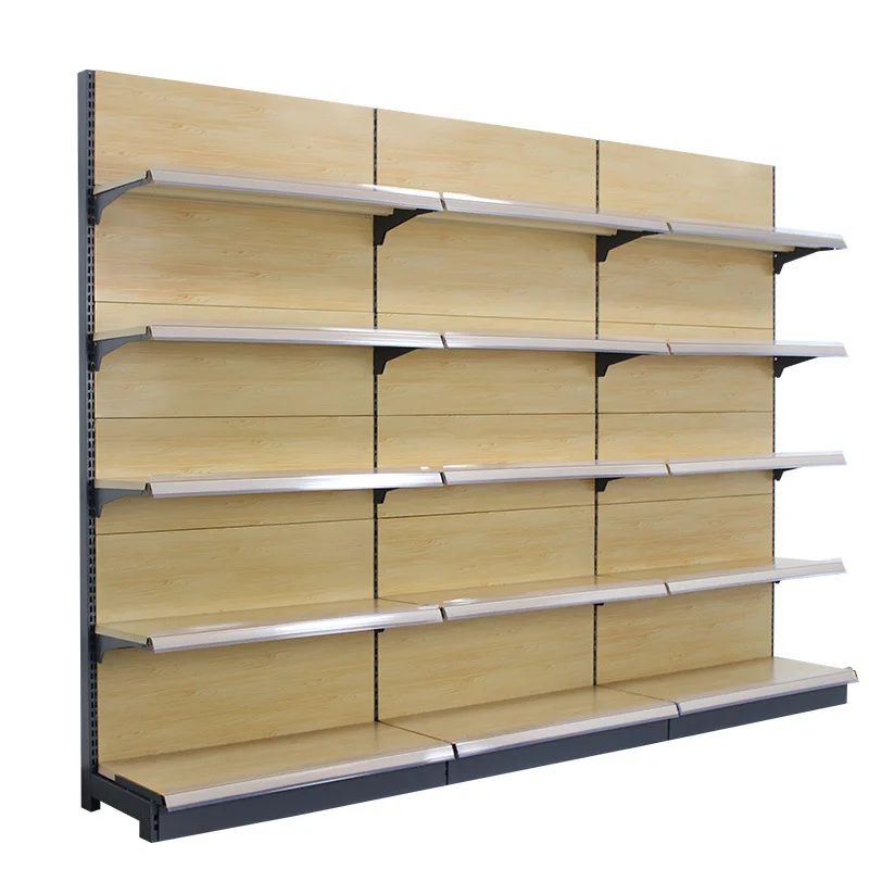 Thickened wood grain supermarket shelves single-sided, double-sided, maternal and infant convenience stores, pharmacies