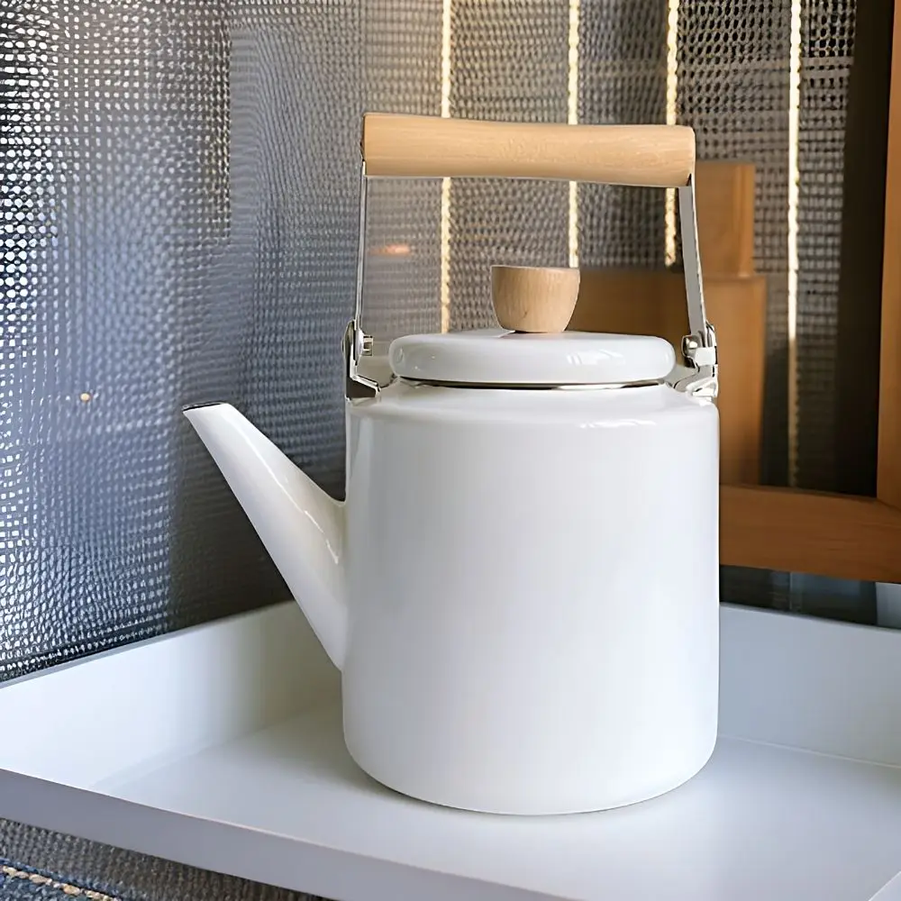 Japanese Enamel Water Kettle, Camping Cool Water Kettle, Household Restaurant Kitchen Utensil, Water Kettle, Gas Stove, Inductio