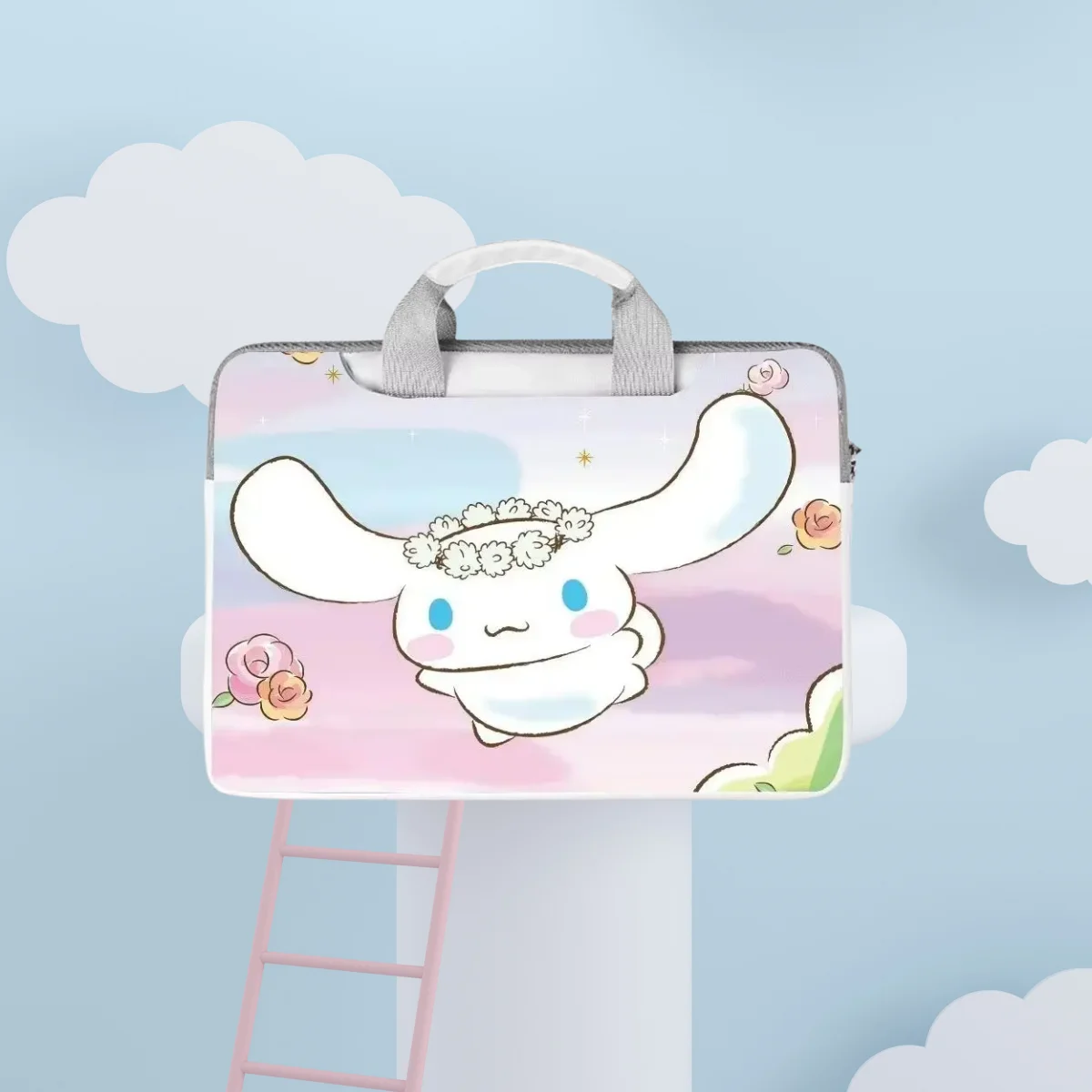 

Cartoon Cinnamon Hello Kitty Kuromi Laptop Bag 13 14 15 15.6 16 Inch Laptop Sleeve for Macbook Computer Handbag Storage Bag Gift