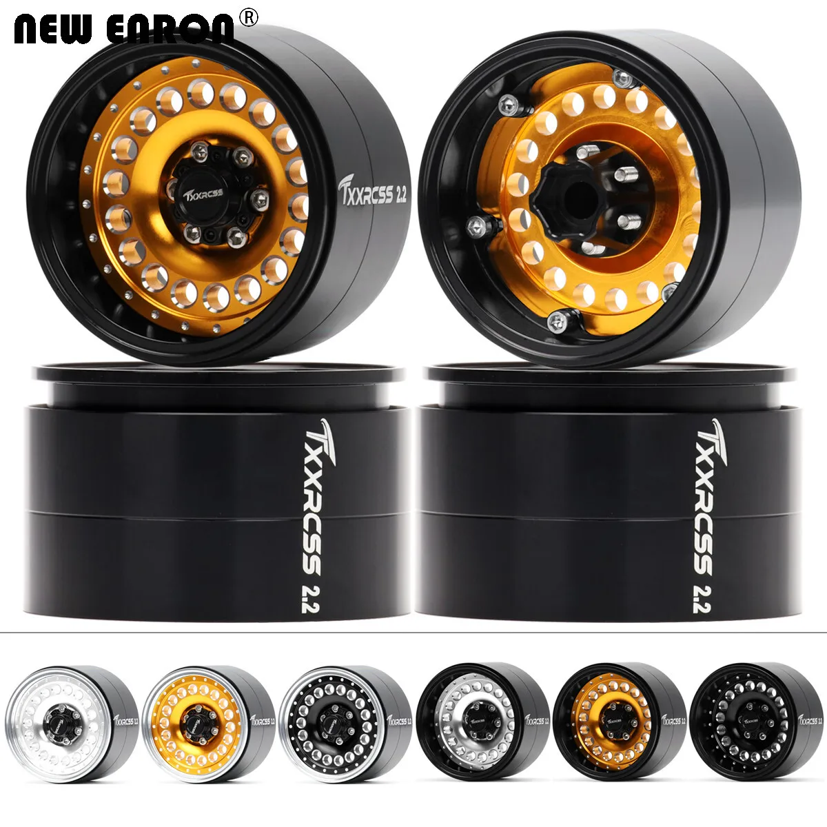 CNC Beadlock Negative Offset Wheel Rim For RC 1/10 2.2