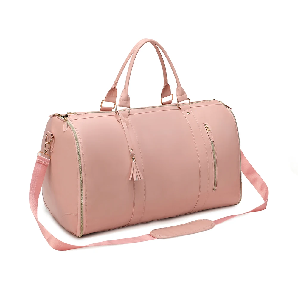 حقيبة تخزين بدلة كبيرة قابلة للطي من البولي يوريثان حقيبة يد نسائية ذات سعة عالية حقيبة يد للسفر والرياضة في الهواء الطلق منظم متعدد الوظائف