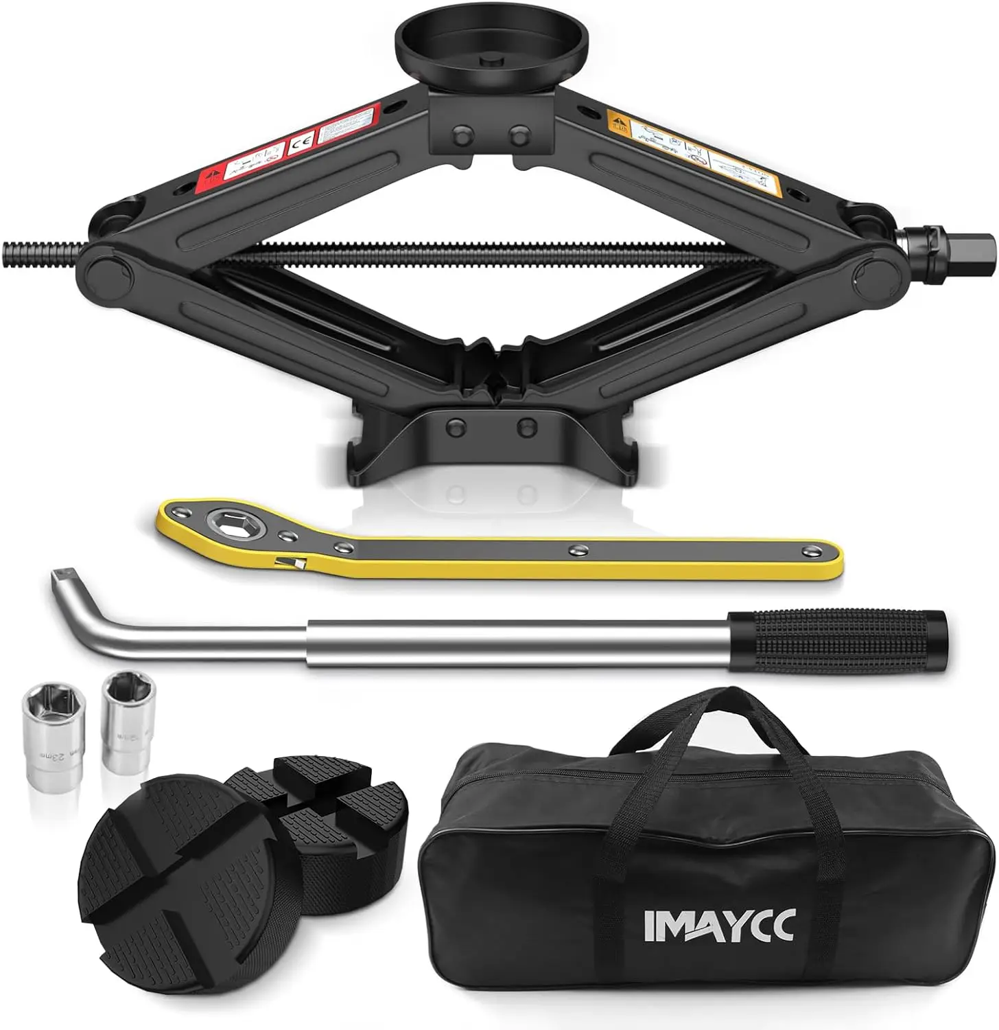 

2.5 Ton Universal Scissor Car Jack Kit with Tire Changing Tools for Sedans, SUVs, MPVs - Portable Emergency Set