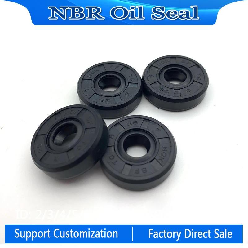 2pcs NBR Shaft Oil Seal TC-3/4/5/6/7/8-14*14/16/20/22-200*3/4/5/6/7/8-14mm Rubber Covered Double Lip With Garter Spring