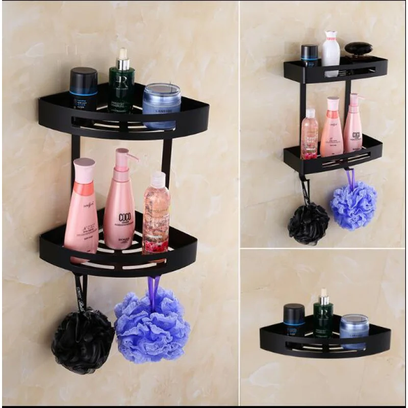 Luxury Gold Bathroom Shelves Stainless Steel Bathroom Soap Dish Bath Shower Shelf Bath Shampoo Holder Basket Holder Corner shelf