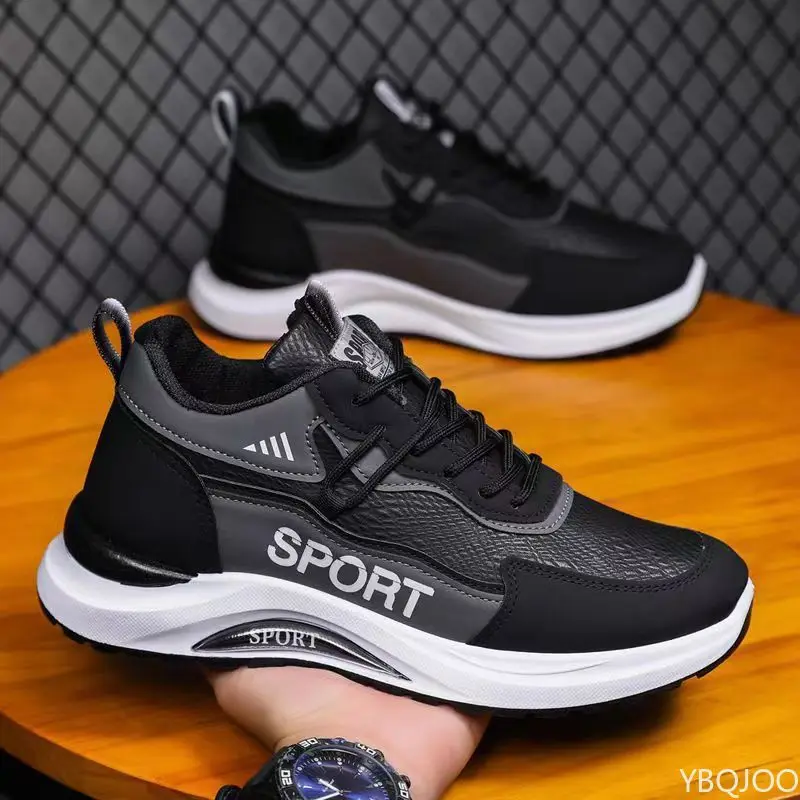 Primavera otoño nuevos zapatos deportivos de ocio para hombres con fondo suave antideslizante resistente al desgaste cómodos zapatos individuales impermeables para hombres