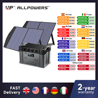 ALLPOWERS Solarpanel 100W 140W 200W Solar Energy Charger with LiFePo4 Battery 299Wh 600W Portable Power Station for Camping RV