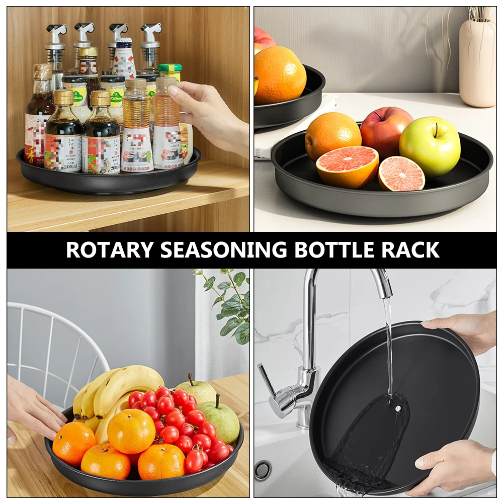 

Rotating Spice Rack Large Kitchen Seasoning Sundries Organizer Shelf Stainless Steel