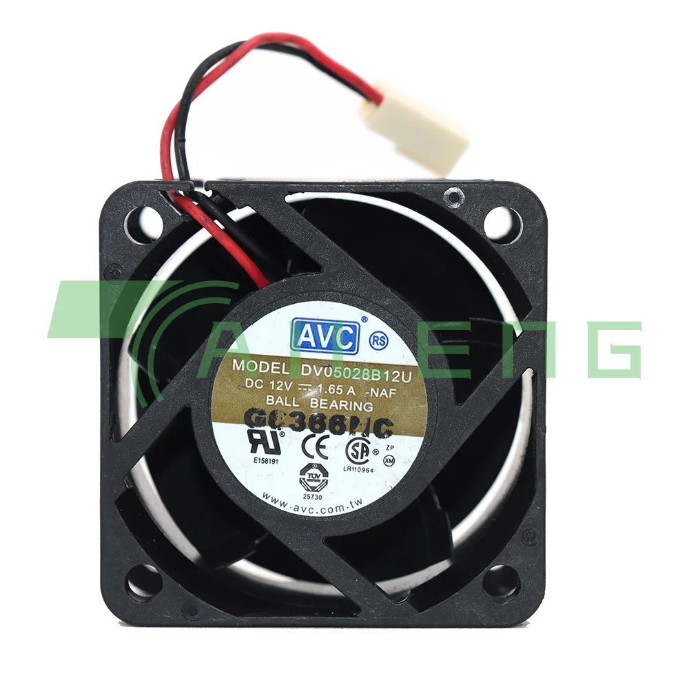 

For AVC DV05028B12U DC 12V 1.65A, 2pin 5cm 50x50x28mm Server Cooling Fan