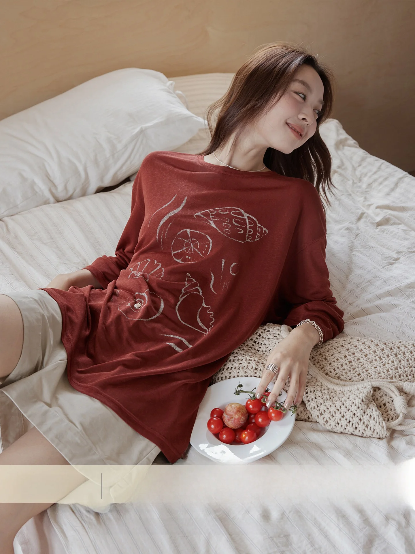 

VNOOK, новая летняя повседневная длинная футболка све, женская тонкая шелковая драпированная футболка с принтом, свободная посадка, солнцезащитное пальто irt Pure Color