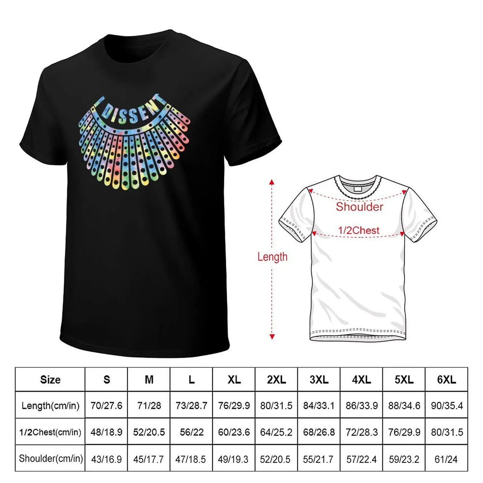 Collar Dissent Watercolor T-Shirt Basic Solid Color Short Sleeve T-Shirt