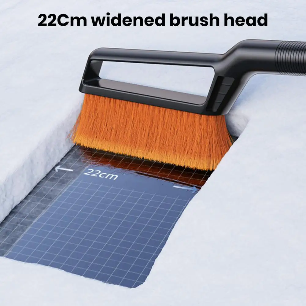 Anti-slip Snow Shovel Retractable Long Handle Car Snow Brush Ice Scraper with Detachable Eva Sponge Grip High Density for Winter