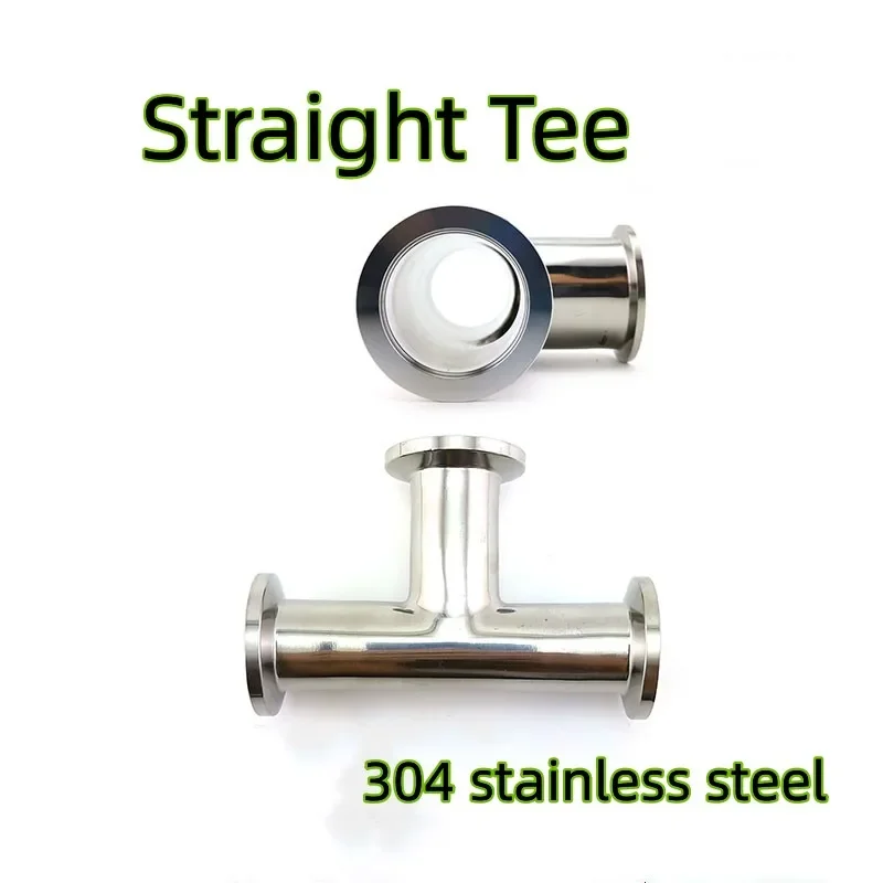 304 Stainless Steel KF50 NW50 Equal diameter quickTtype fitting tee FlangeVacuum AdapterFitting TeeCustomized Tee 90 degree tee