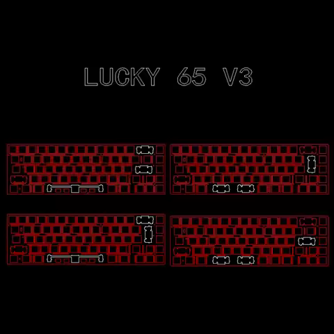 Lucky65v3 Keyboard Positioning Plate Custom Single Key Slotting PC POM PP FR4 Carbon Fiber Plate Mechanical Keyboard Accessories