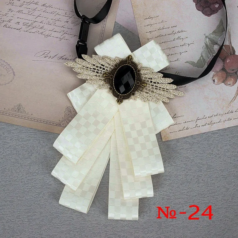 57 farben Wunderschöne Band Bowtie Schwarz Schmuck Metall Männer Hochzeit Party Schmetterling Weibliches Hemd Zubehör Damen Luxus Pin Fliege – Detail 30