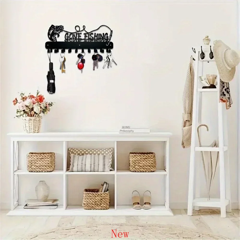 

Promotion Cute Fish Key Storage Rack Coat Hooks Stable Key Metal Holder Space Saving Storage Organizer Key Holder Wall