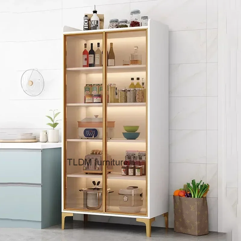 XY50LRC-Armoire de Rangement pour Salon, Meuble d'Angle pour Bibliothèque en Verre, Gain de Place