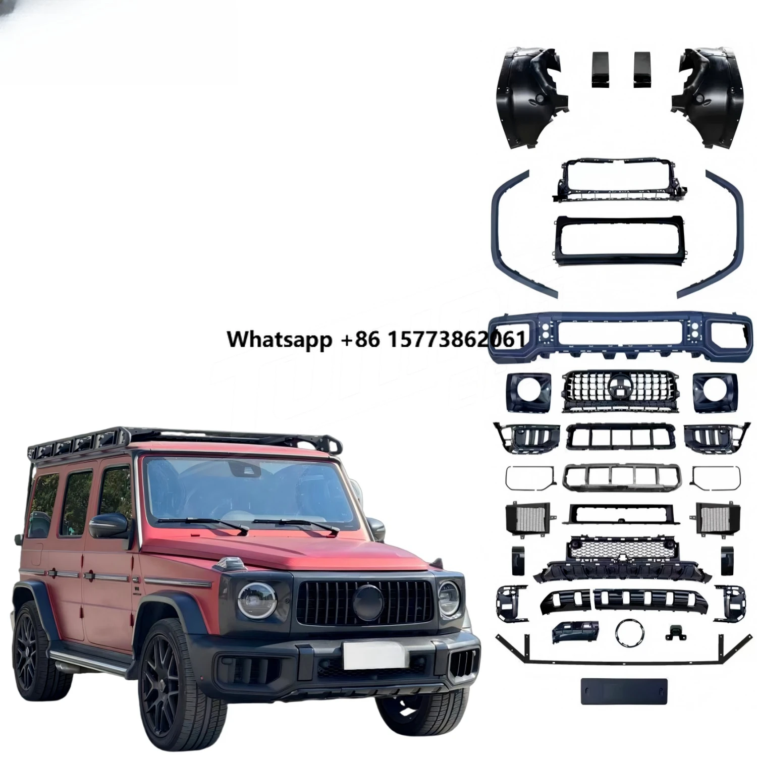 Car Conversion Body Kit for G Class W465 G500 Upgrade 2025 G63 Style Front Bumper Grill Wheel Arches New