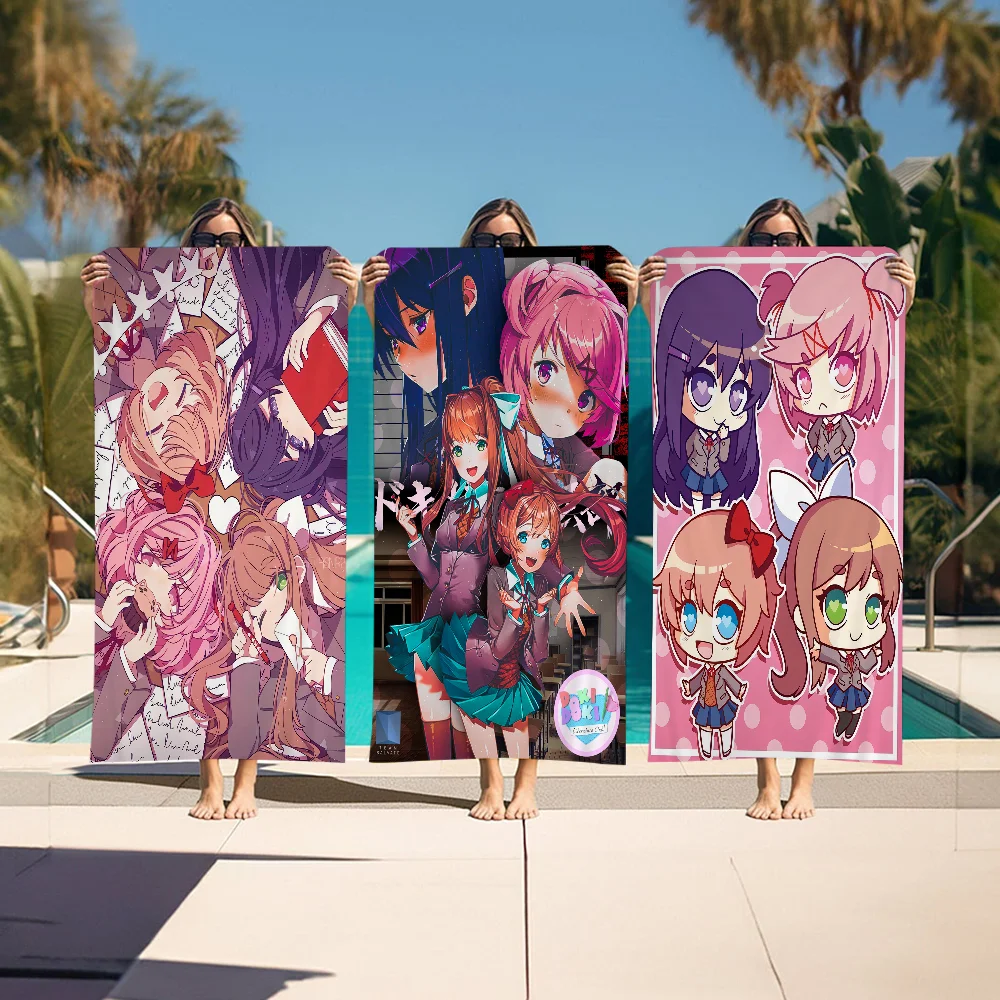 

Doki D-Doki L-Literature Club Microfiber Beach Towel Absorbent Quick Dry Soft Yoga Swimming Resort Mountain Climbing Towel