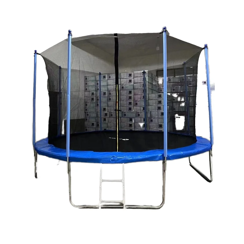 Factory Direct Sale Outdoor / Indoor  Round Children Kids Fitness Jumping Trampoline Bed with Safety Net