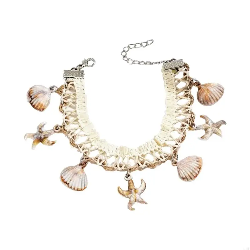 Summer Shell Anklet Jewelry for Sandal Pairing and Resort Looks E0BF