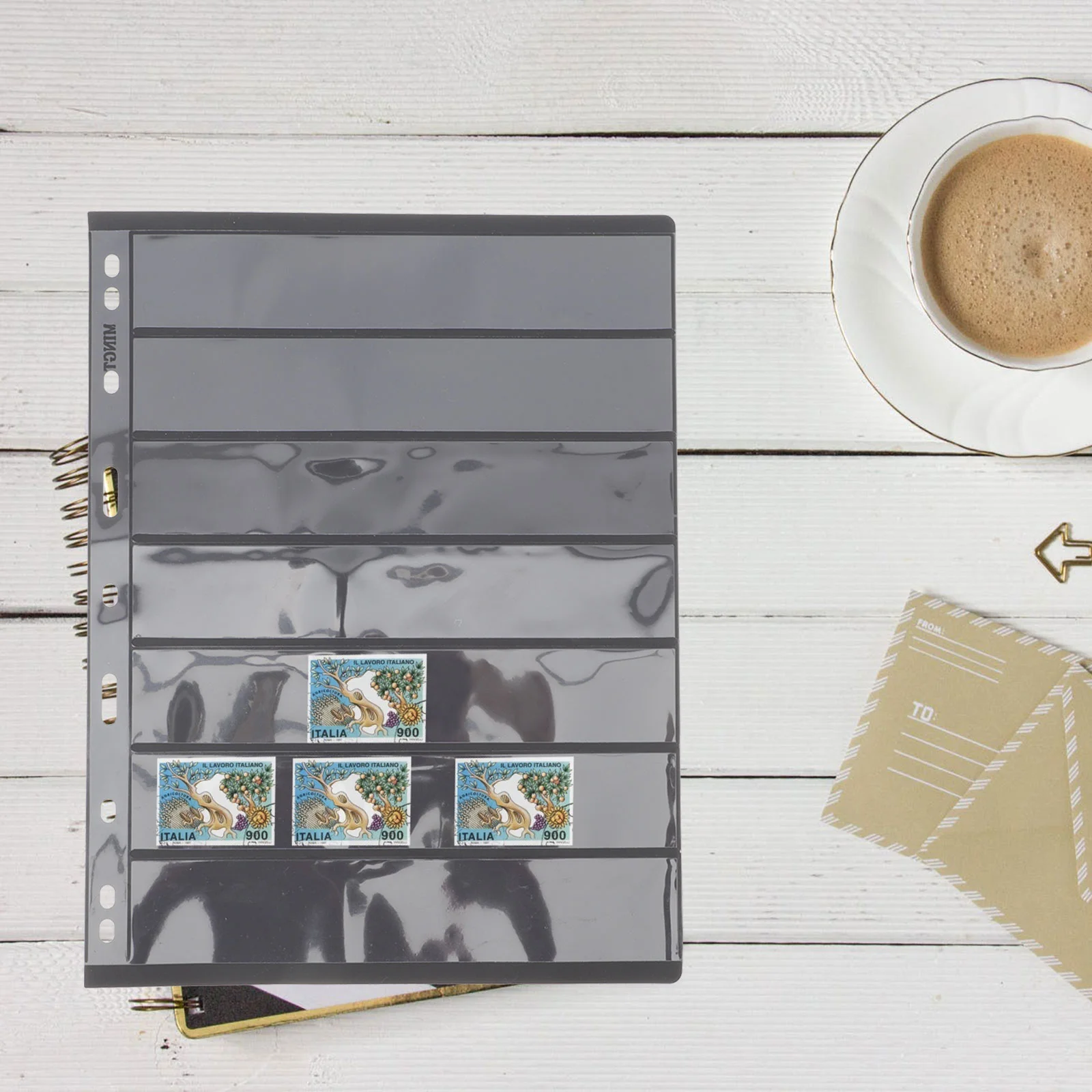 10 Uds. De sellos para colección de álbum, sellos postales, soporte de plástico para monedas, suministros de recolección de latón