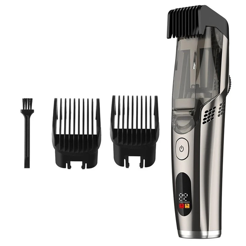 A50Q-Vacuum Beard Trimmer For Men Adjustable Length With 2 Comb Vacuum Beard Trimmer For Men