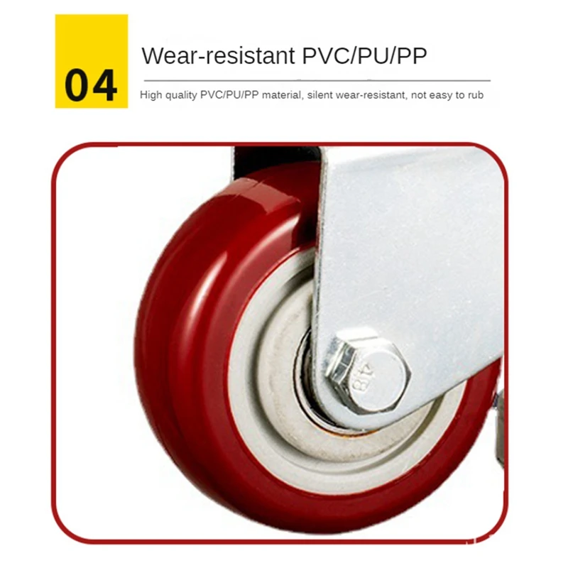Rodízio de placa de nivelamento de 2 unidades com almofada de pé de nivelamento antivibração ajustável Rodízios resistentes duráveis