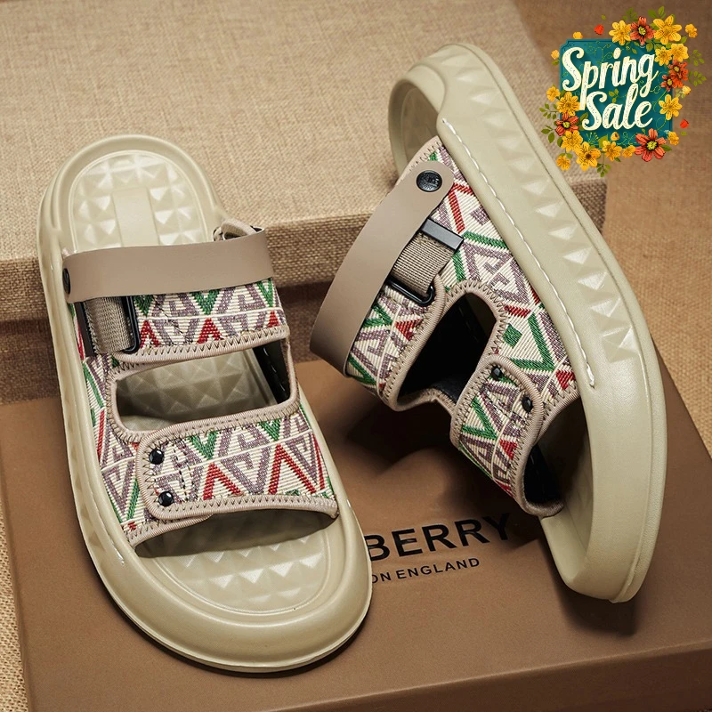 

Мужские модные повседневные тапочки, новые летние тапочки с мягкой подошвой, противоскользящие, удобные, для прогулок на открытом воздухе, легкие, дышащие, пляжная обувь