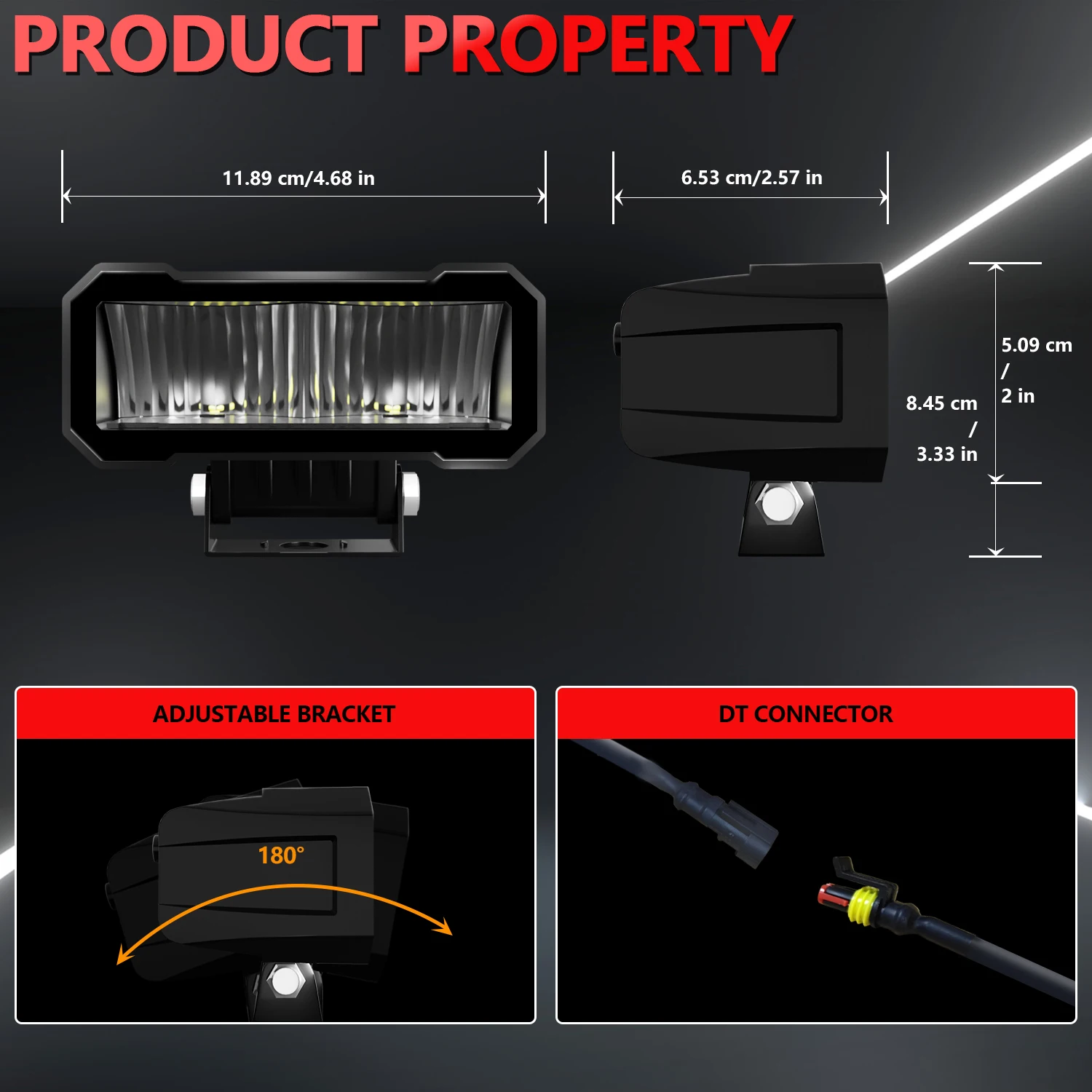 Led 300W Lighthouse Motorcycle Headlights  Projector for Volvo Bicycle Led Spotlight 6000K for ATV Truck Dirt Bike SUV UTV