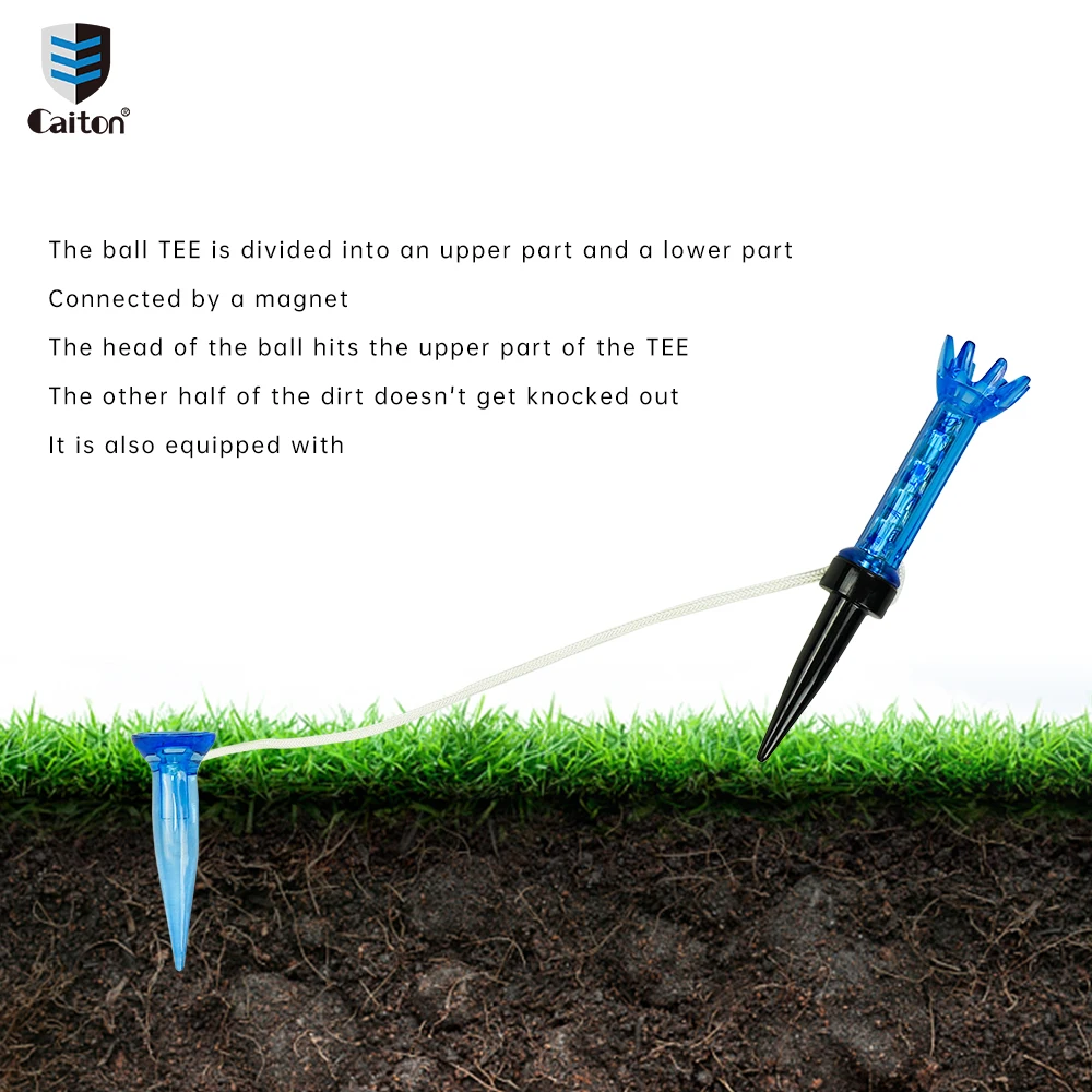 Caiton 골프 티 세트, 고정 높이, PP 고무 소재, 내구성 및 유연성, 골프 스포츠용, 4 개 세트-80mm, 3.2 인치