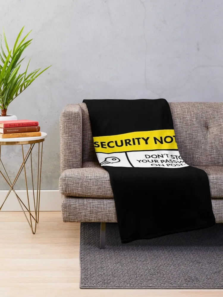 Don't Store Passwords On Post-its Throw Blanket Tourist Decorative Sofas Winter beds funny gift Blankets