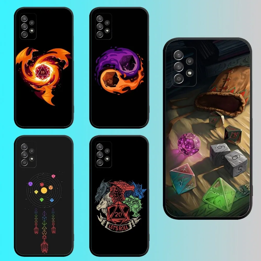 Game D-Dungeons D-Dragons D-DND Phone Case For Samsung S 25,24,21,22,23,30,20,Ultra,Plus,Fe,Lite,Note,10,9,5G Black Soft