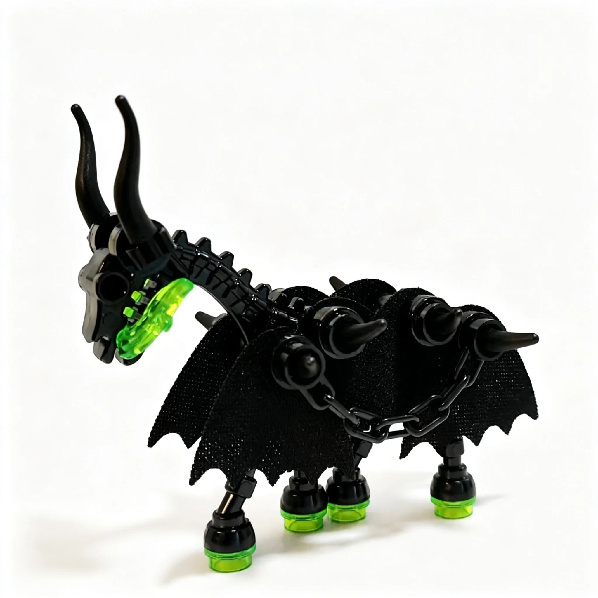 Halloween Themed MOC Building Block Model Terrifying Skeleton Soldier Legion Death Scythe Flame Skeleton Horse Ghost Horse view 6