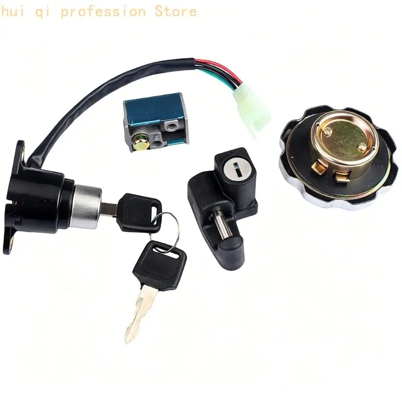 Motorrad-Service-Schloss-Set für Italien FT125 DT150 ITALIKA FT150, 4-Draht-Starterbaugruppe, Tankdeckelschloss – Detail 4