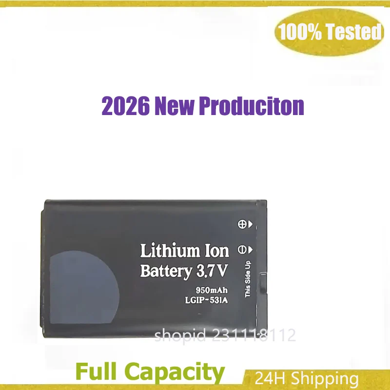 3.7V 950mAh LGIP-531A Battery For LG 320G VN170 GB100 GB101 GB106 GB110 GB125 GM205 GS101 KG280 5.0 Cell Phone