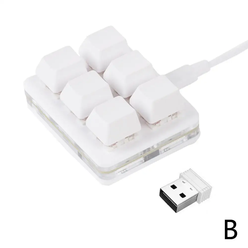 Custom 6 Keys Keypad 2.4g Wireless Bluetooth Usb C Programming Macro Mechanical Keyboard For Gaming Shortcut Keys Mini Keyb A6o7