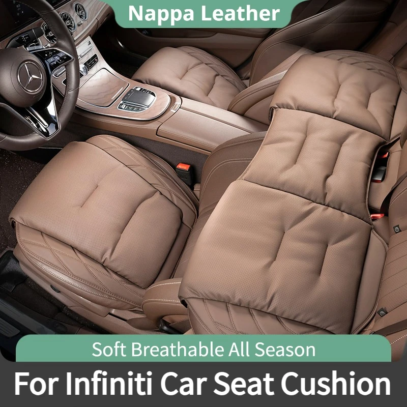 For Infiniti Leather Car Seat Cushion Q50 Q60 Q70 G35 G37 QX50 QX55 QX60 QX70 QX80 Soft Breathable Car Seat Cover Accessories