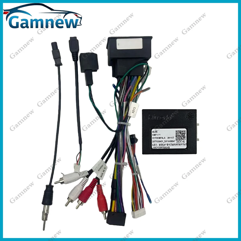Car Radio Cable 16-pin Power Wire Harness Adapter with Canbus Box Decoder For Opel Insignia Meriva B Mokka Zafira Corsa E