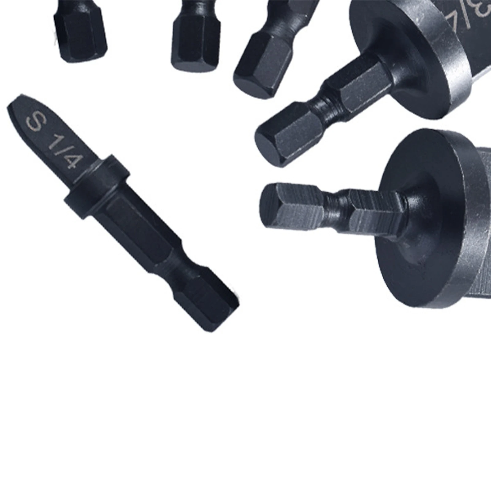 Flaring Spin Set, 6PCS Tube Expander Drill Bits Carbon Steel Hex Shank Flaring Spin Set for Air Conditioner Copper Pipe