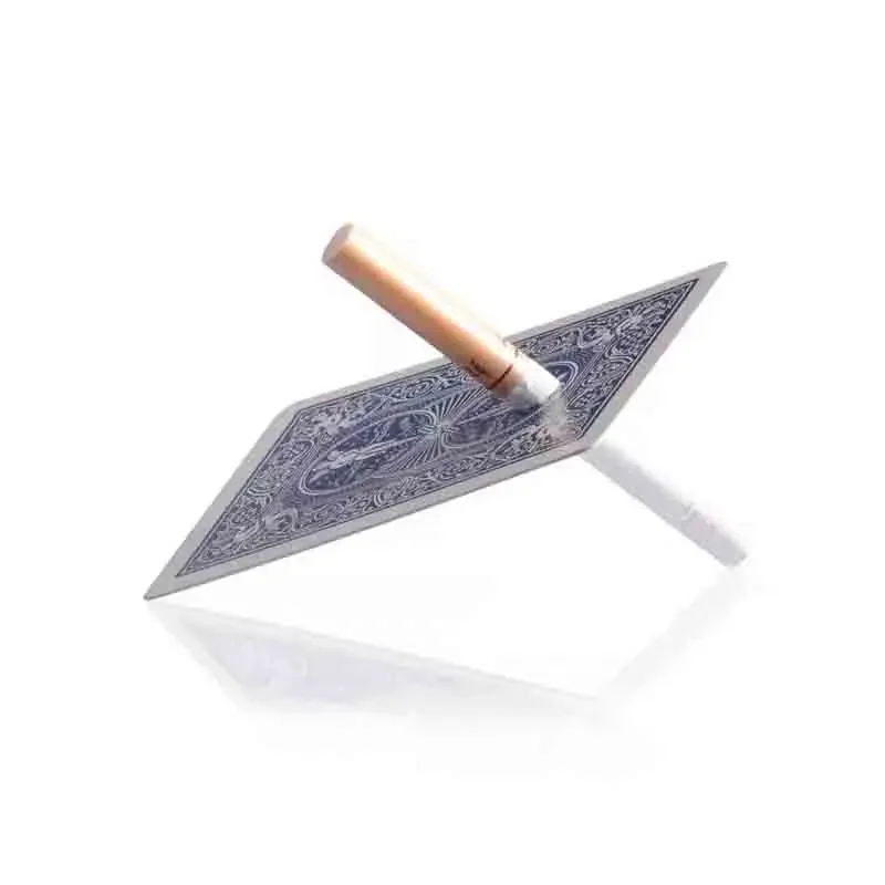 카드를 통한 담배(블루 깔바위 카드) 마술 트릭 메탈리즘 카드 마기아 클로즈업 무대 액세서리 마지 일루젼