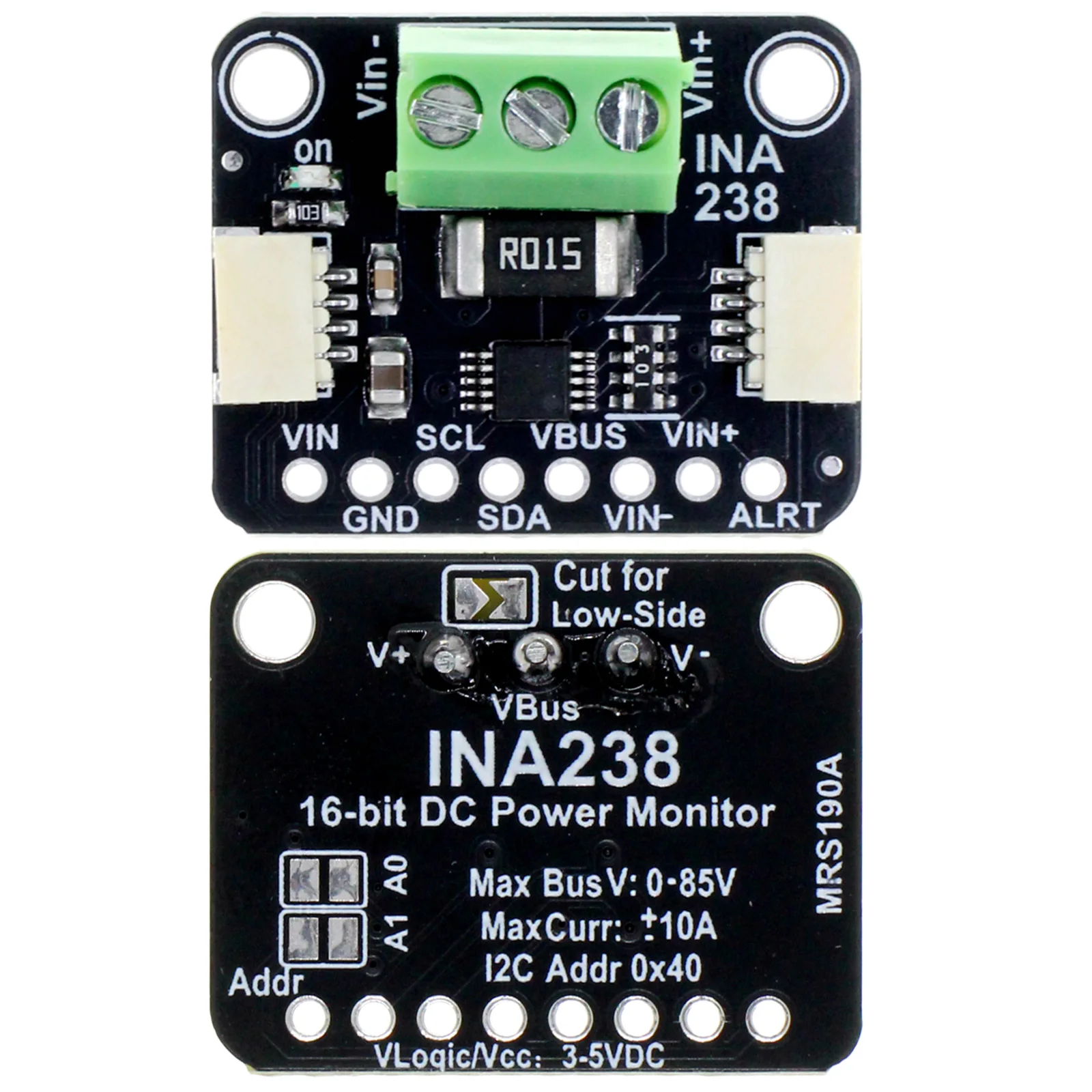 INA238 DC Power Monitor Module 20-Bit ADC STEMMA QT Qwiic I2C 85V 20A Precision Current Voltage Power Measurement