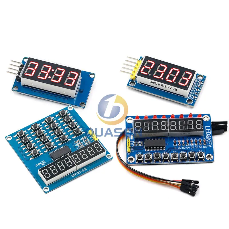 TM1637 4 Bits / TM1638 / 74HC595 8 bit Digital LED Display Module 7 Segment 0.36Inch Clock RED Anode Tube Four Serial Driver