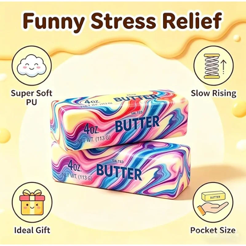 Butter Squeezable Toy Slow Rebound Decompression And Relaxation Toy Provide Comfortable Touch To The Hands For Children & Adults