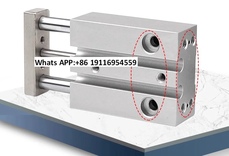 Pneumatic three-axis three-rod cylinder TCM6X10 TCM10X5/15 20/25/30 S mini compact with magnetic