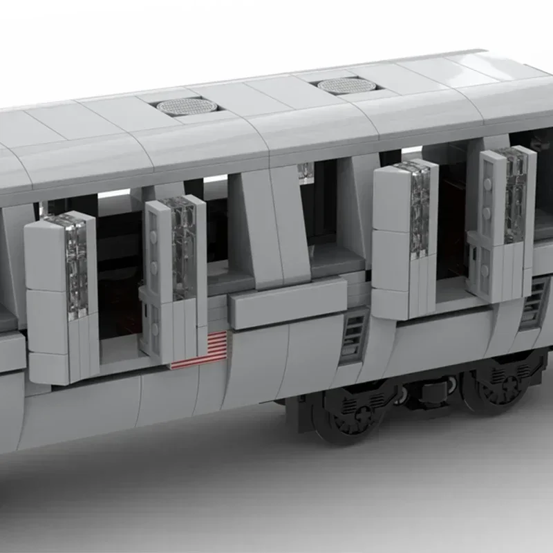 Moc Bausteine Amerika Stadt Zug Modell U-bahn New York Technologie Modulare Blöcke Geschenk Weihnachten Spielzeug DIY Sets Montage