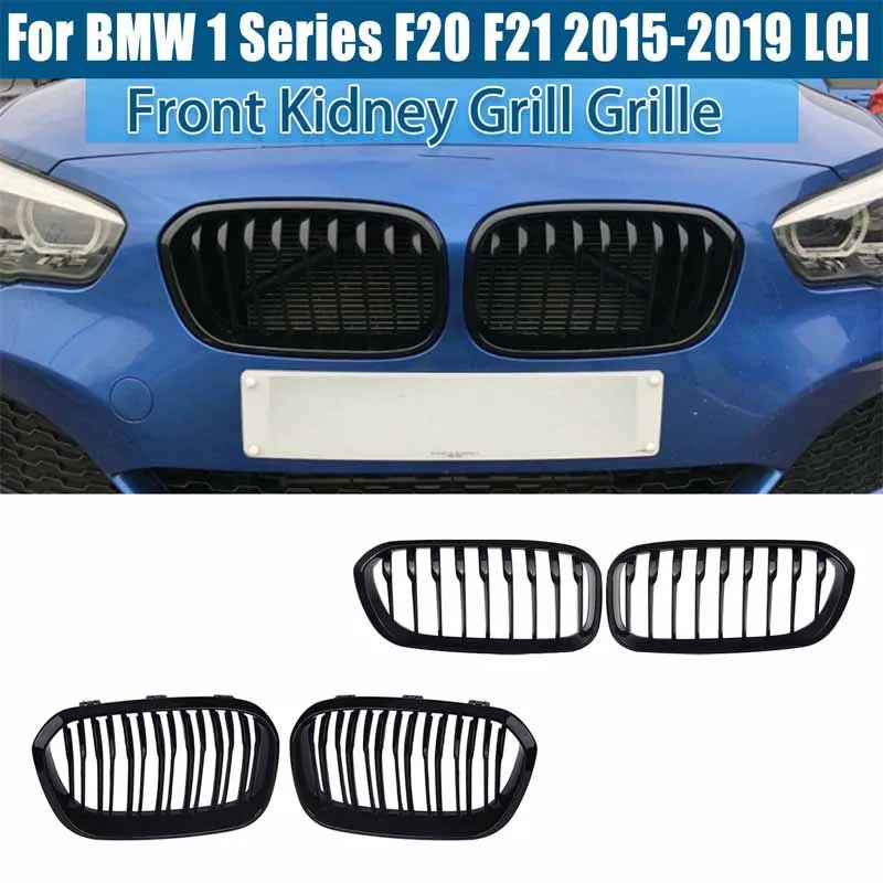 

Rhyming Front Bumper Kidney Grille For BMW F20 F21 120i LCI 1 Series 2015-2018 Single/Dual Line Racing Grille Car Accessories